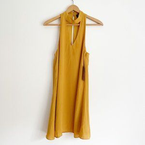 Lulu's Mustard Yellow Mini Dress